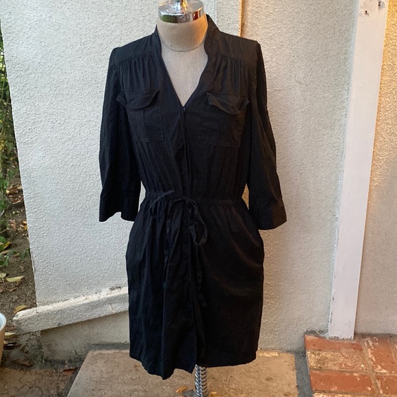 Ann Taylor Loft beautiful black dress w/ pockets & fabulous material. Love this! - Picture 2 of 16